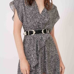 Maje Black and Silver Women's Belt